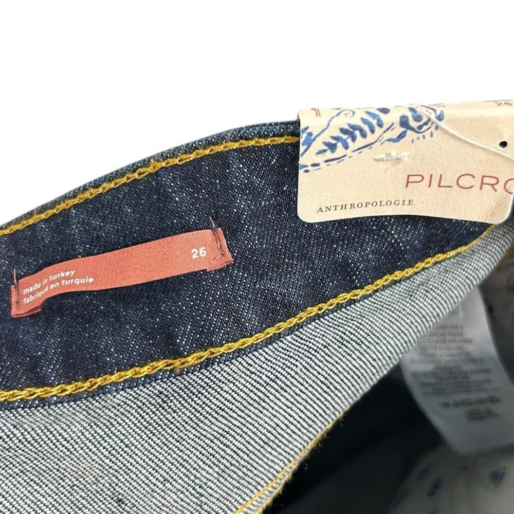 NWT Pilcro Ultra High Rise Five Pocket The Split Straight Denim Jeans Womens 26 - Picture 10 of 12